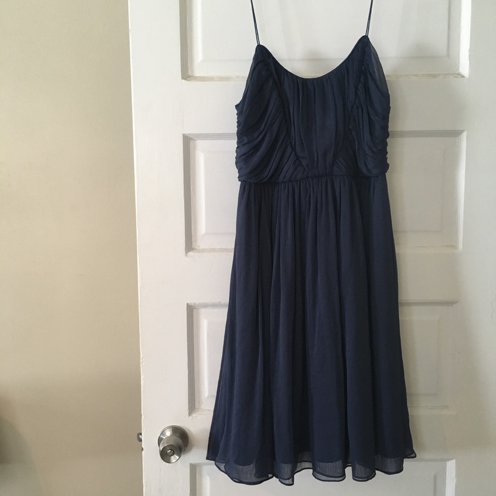 Short Blue Bridesmaid Dress